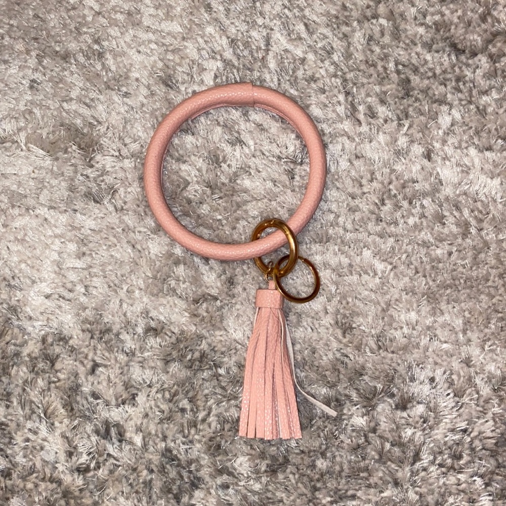 Pink Key Ring Bracelet